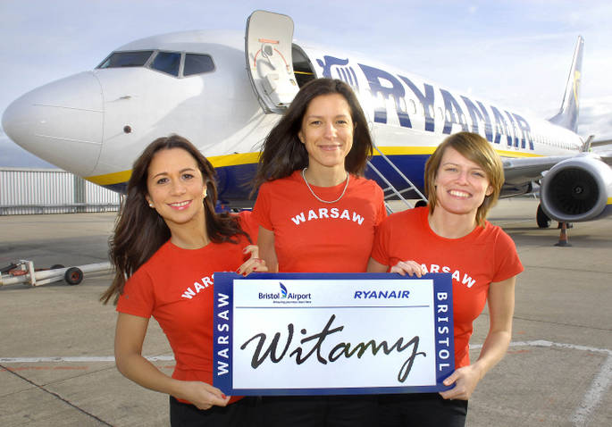 Ryanair launches Bristol-Warsaw flights with £9.99 fares