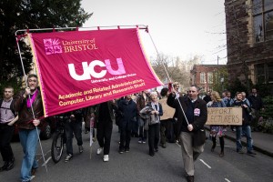 University staff in Bristol strike over ‘miserly’ pay offer