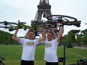 Charity cyclists’ towering achievement as they go above and beyond to reach Paris in four days