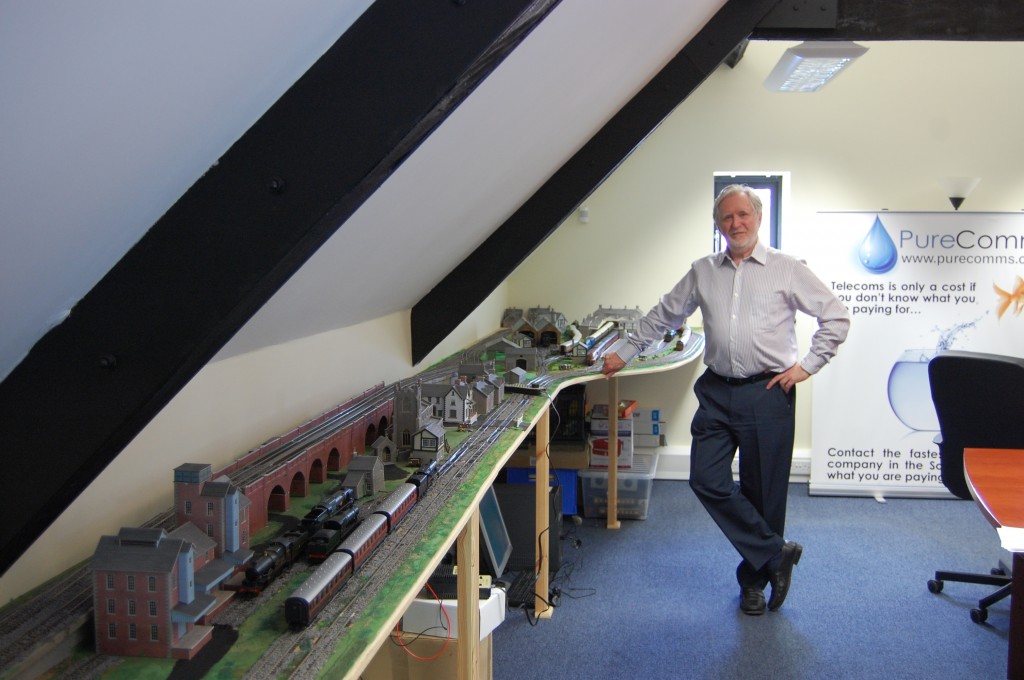 Boardroom train set on track to signal firm’s hi-tech innovation