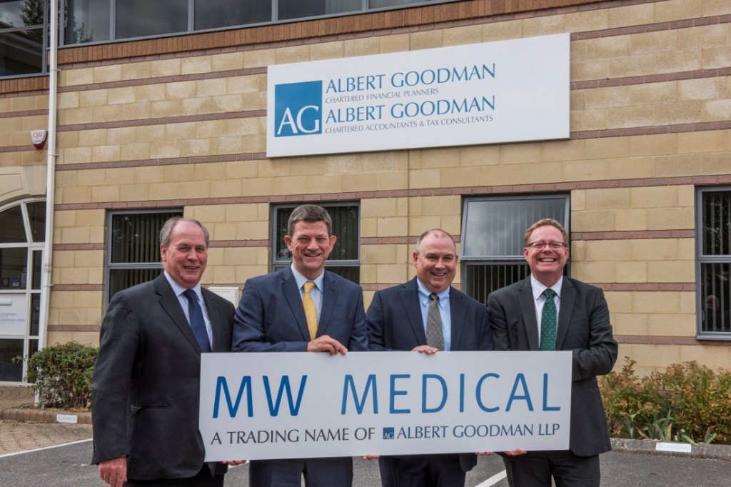 Regional accountancy group Albert Goodman links up with Bristol specialist firm MW Medical