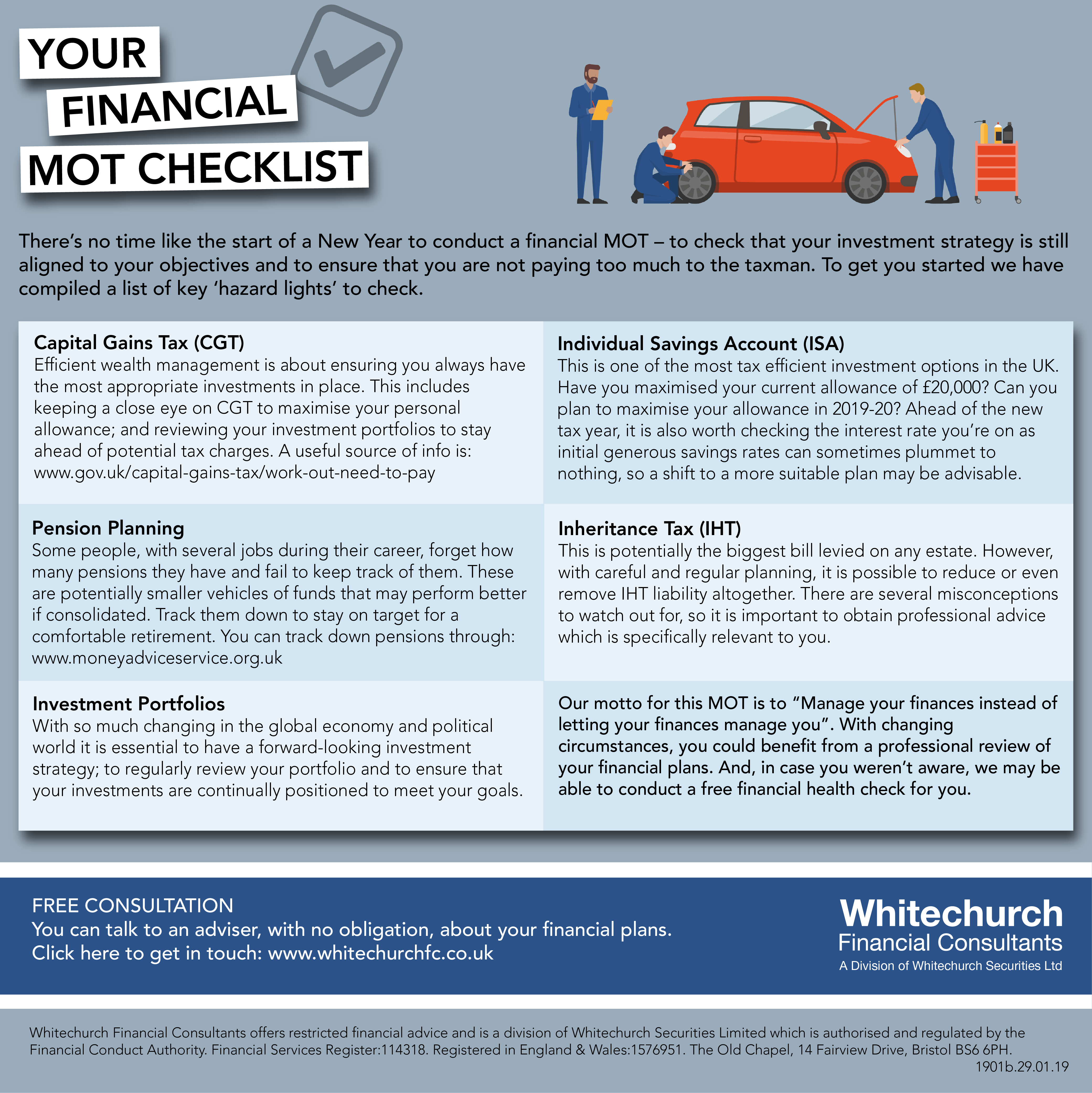 Whitechurch Financial Consultants: Your financial MOT checklist