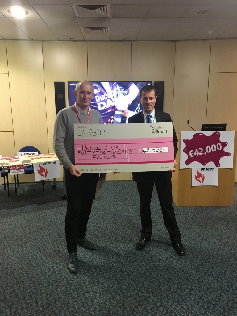 Clarke Willmott’s Bristol office raises £42,000 for anti-slavery charity Unseen