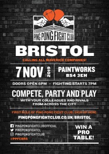 Ping Pong Fight Club returns to Bristol and the challenge is on to be crowned king of the tables