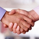 closeup of handshake