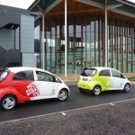Two cars outside Forum 2
