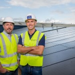 Scott Shackleford of Yate Supplies, left, with Ian Rogers of Source Electrical